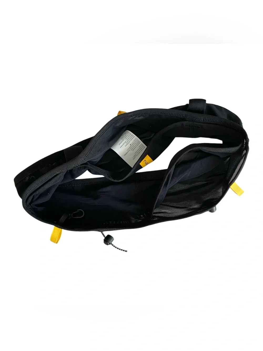 NAK Black Running Waist Belt with Yellow Heritage Tags - Naked Running Band